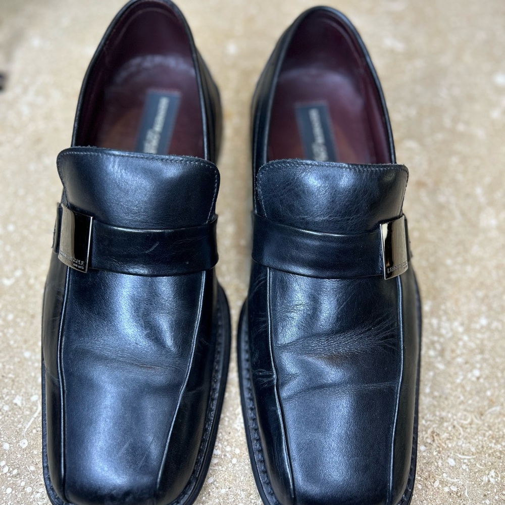 Kenneth Cole New York Men's Black Leather Loafers - Picture 4 of 12